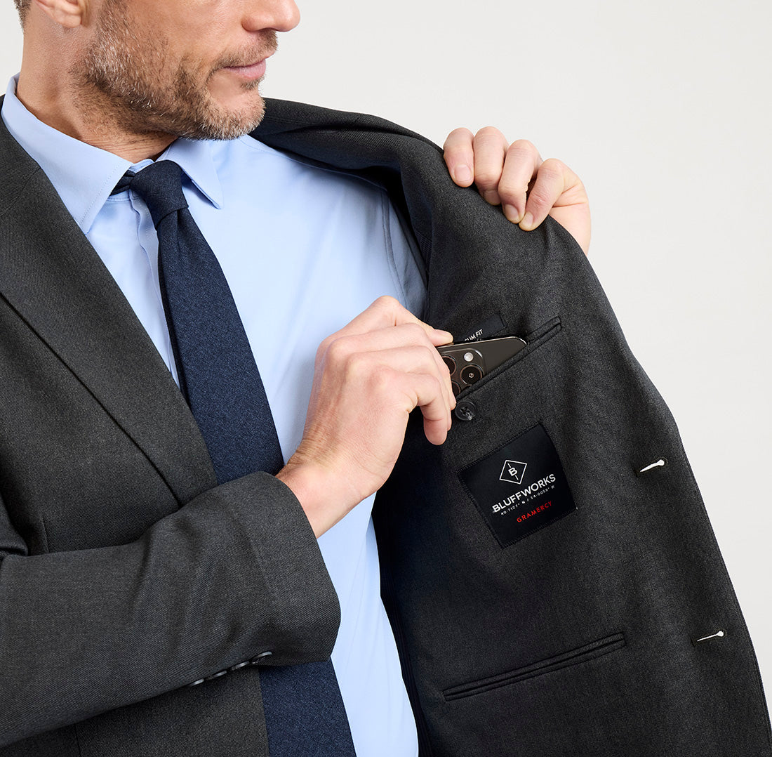 Gramercy 2.0 Blazer Metro Grey - inside pocket