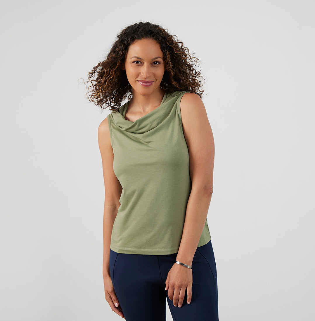 Threshold Cowl Neck Top - Sage Green