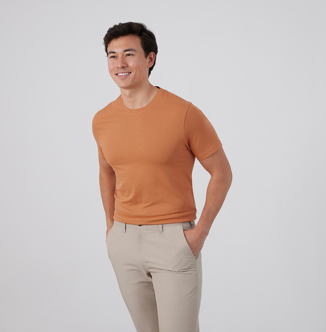 Threshold Crew Neck T-Shirt in Rustic Orange
