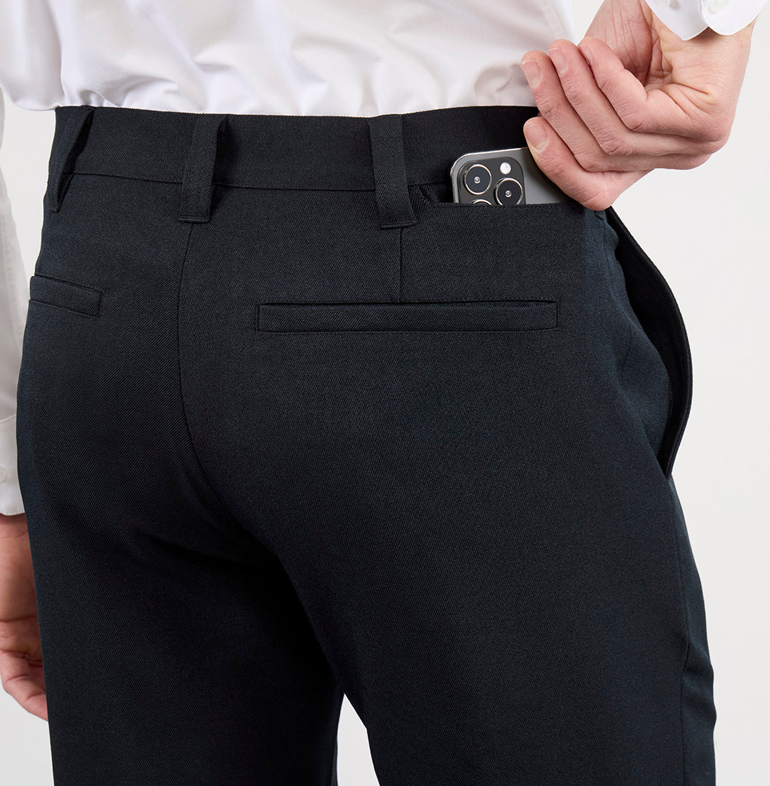 Gramercy 2.0 Pants in Asphalt Black - phone pocket