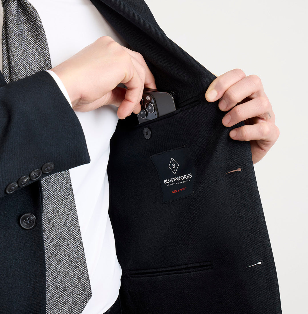 Gramercy 2.0 Blazer Asphalt Black - inside pocket