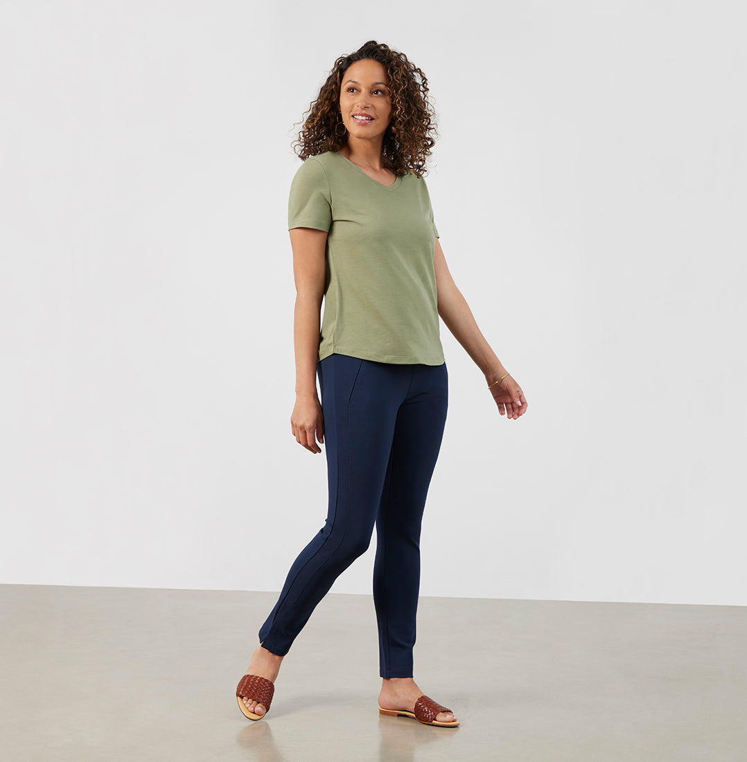 Threshold V-Neck T-Shirt in Sage Green