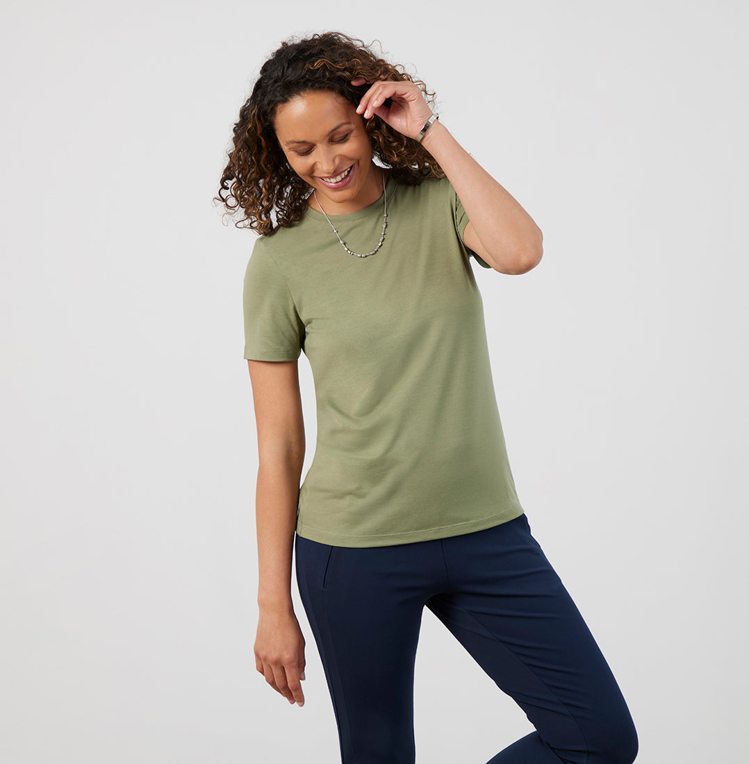 Threshold Crew Neck T-Shirt in Sage Green