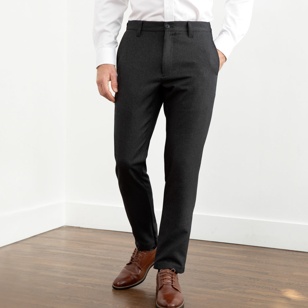 Slim Fit Charcoal Grey Dress Pant - Benjamin's Menswear