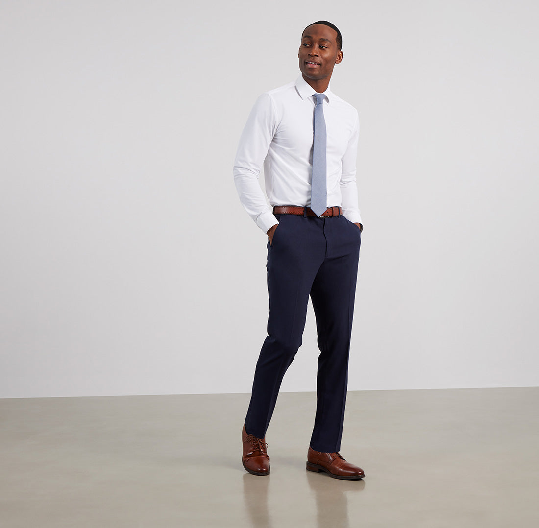 9 Powerful Ways To Make A Great First Impression | Mens outfits, Suits, Navy  dress pants
