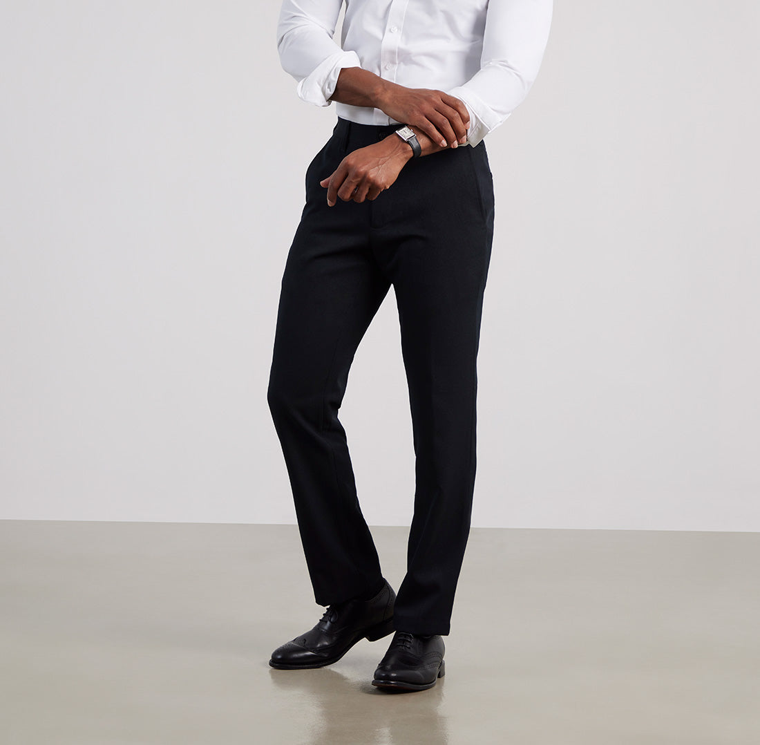 High-waist Dress Pants - Dark gray/pinstriped - Ladies | H&M US