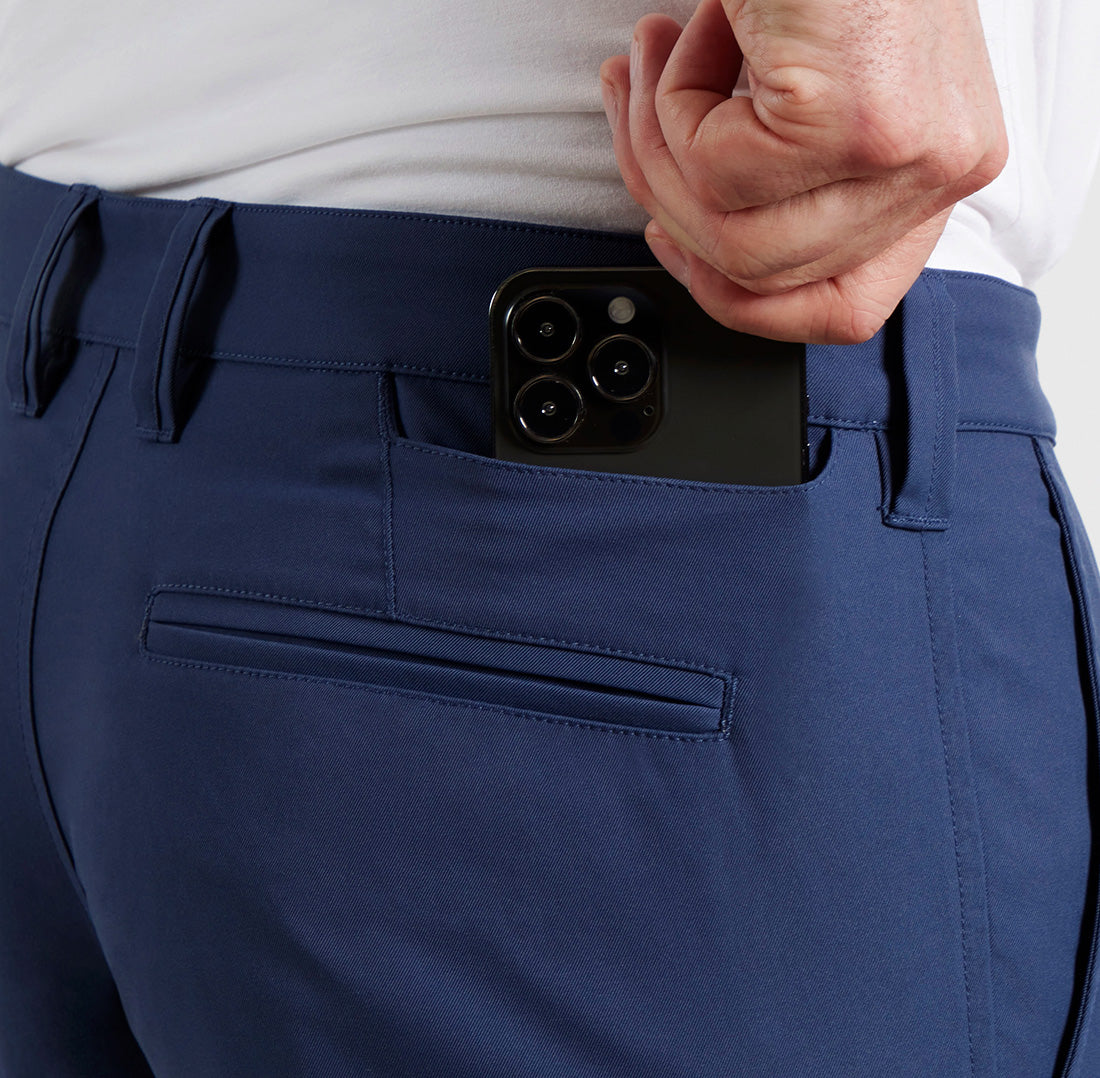 Ascender Chino Matte Navy Phone Pocket