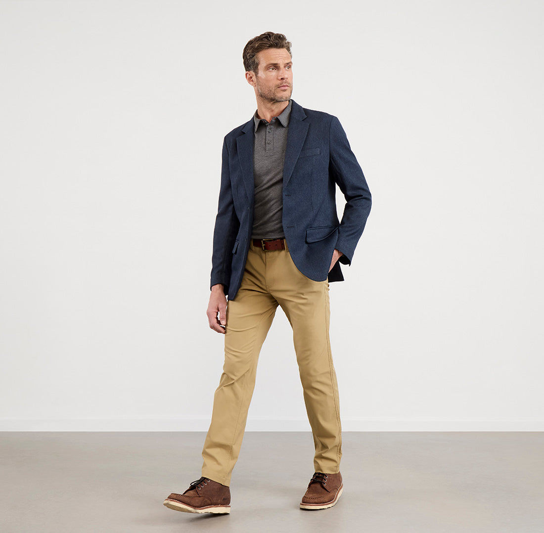 Blue Pants Mens Khaki Sport Coat Classic Fit Mens Travel Blazer In