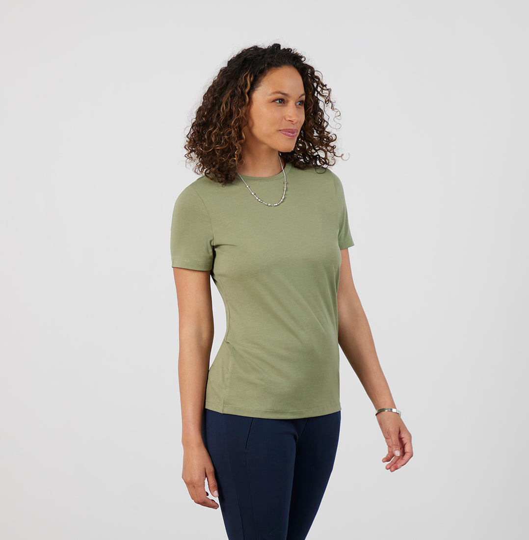 Threshold Crew Neck Sage Green TShirt — Women’s Bluffworks