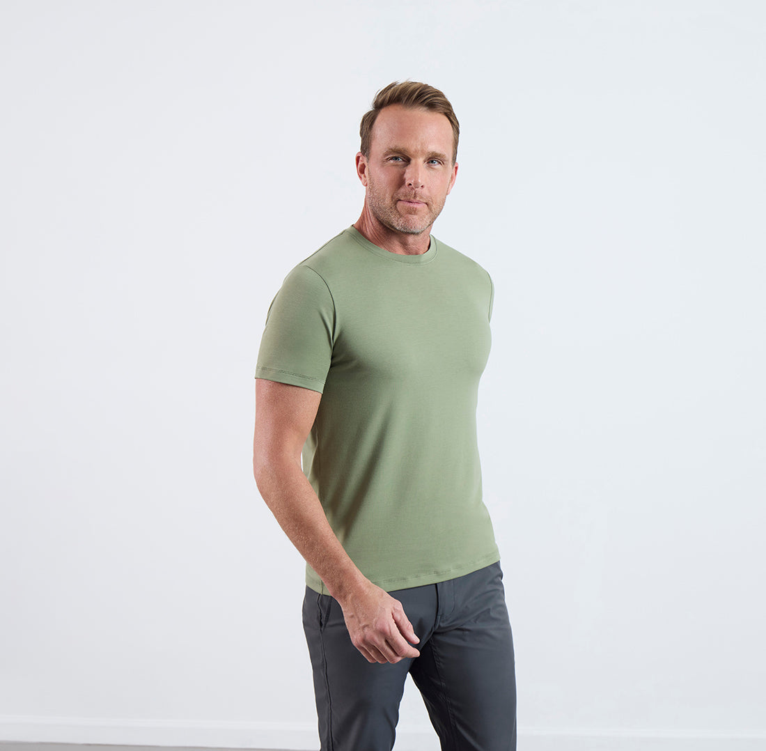 Threshold T-shirt in Sage Green front