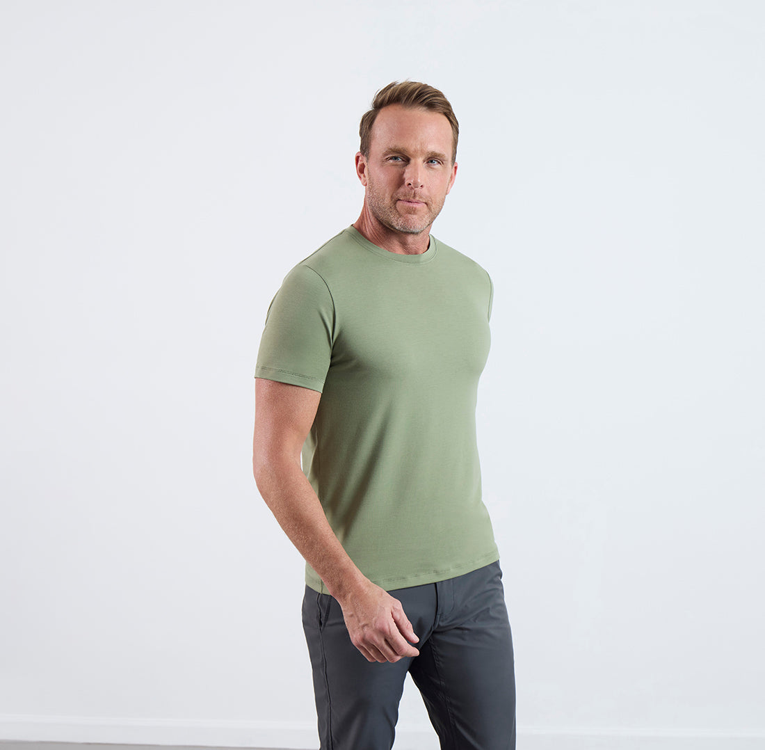 Threshold T-shirt in Sage Green - front