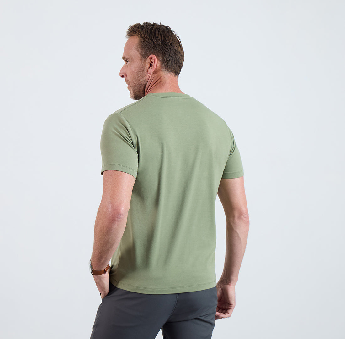 Threshold T-shirt in Sage Green - back