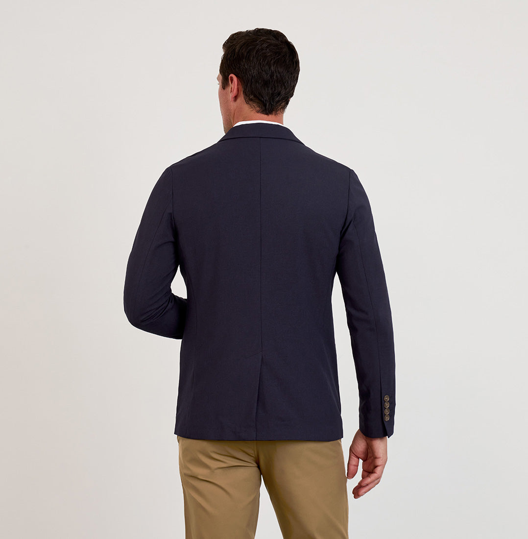 Hopsack Blazer Slim Fit - Midnight Navy 46 / Long Hopsack Blazer Slim Fit - Midnight Navy 46 / Long