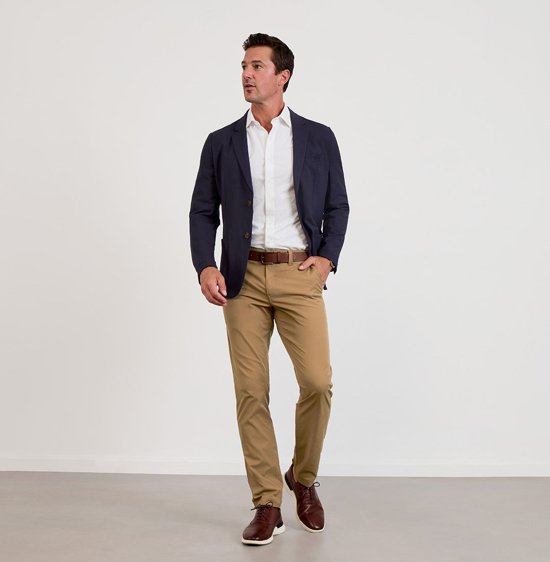Hopsack Blazer - Midnight Navy