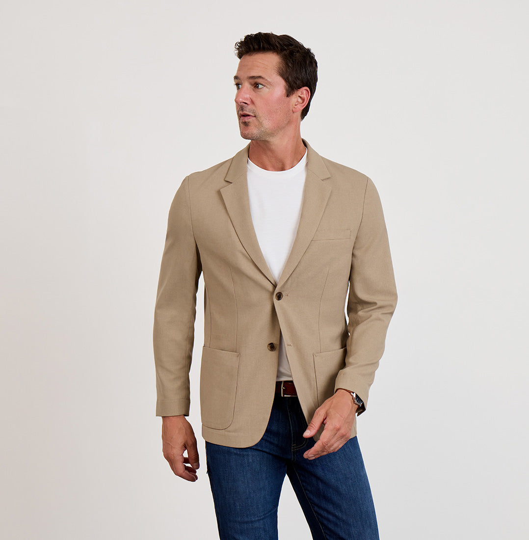 Hopsack Blazer - Sandstone 