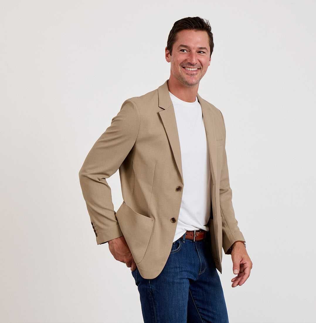 Hopsack Blazer - Sandstone 