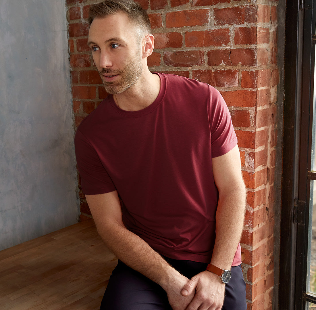 Threshold Crew Neck - Deep Maroon