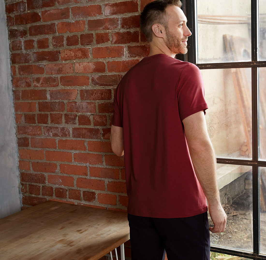 Threshold Crew Neck - Deep Maroon