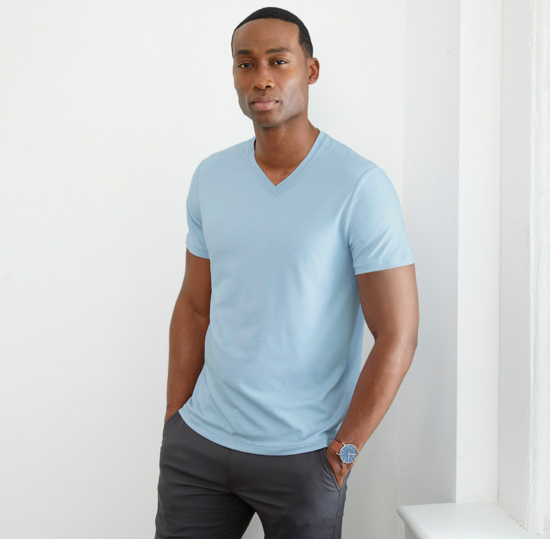 Threshold Aura Blue V-Neck T-Shirt