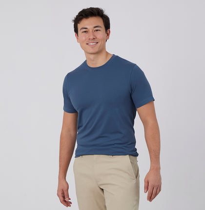 Threshold Crew Neck T-Shirt in Aegean Blue