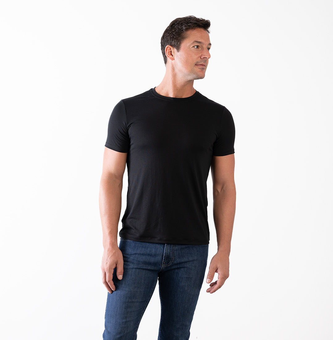 Threshold Crew Neck T-Shirt Slim Fit - Onyx Black