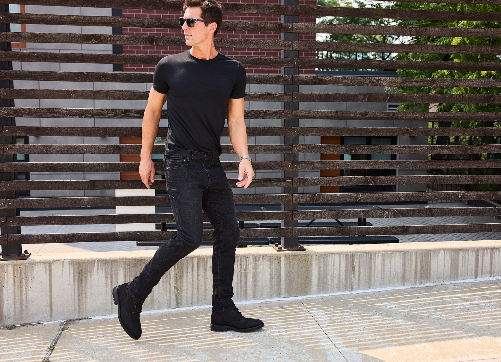 Departure Jeans 3.0 in Black Wash with Threshold in Onyx Black