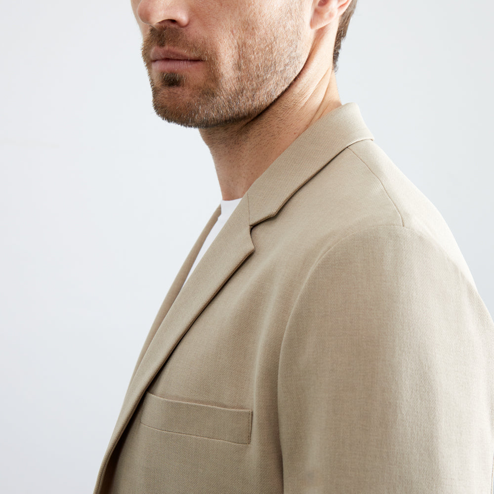 Hopsack Blazer Classic Fit Sandstone