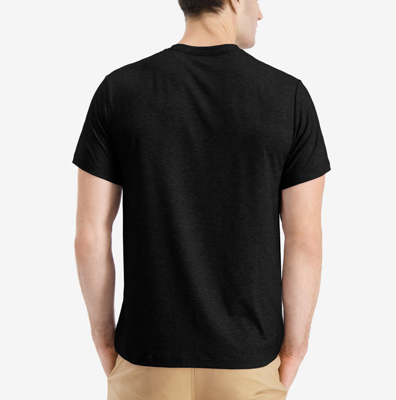 Unisex Plain Round Neck T-shirt - Black