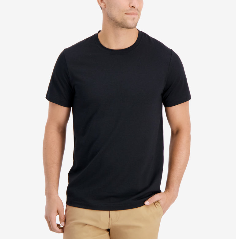 Crew-neck Muscle Fit T-shirt - Black - Men