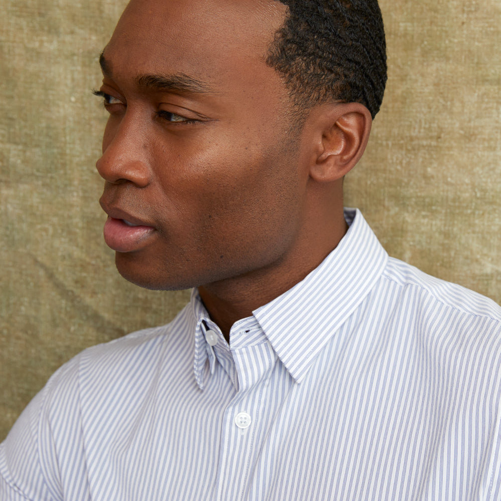 Zenith Dress Shirt Slim Fit - Cobalt Blue Stripe
